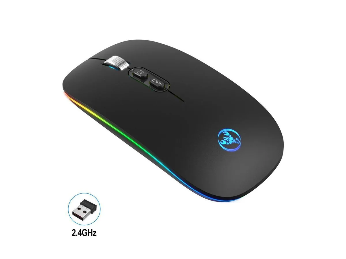 BONAEVER BONAEVER Wireless Mouse 2.4G 800-1200-1600 DPI 500mAh Black — product photo