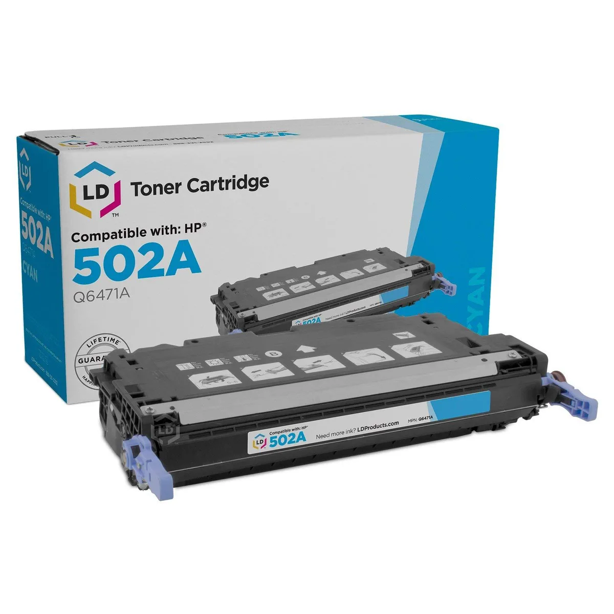 LD Products LD Products HP 502A Q6471A Cyan Toner Cartridge — product photo