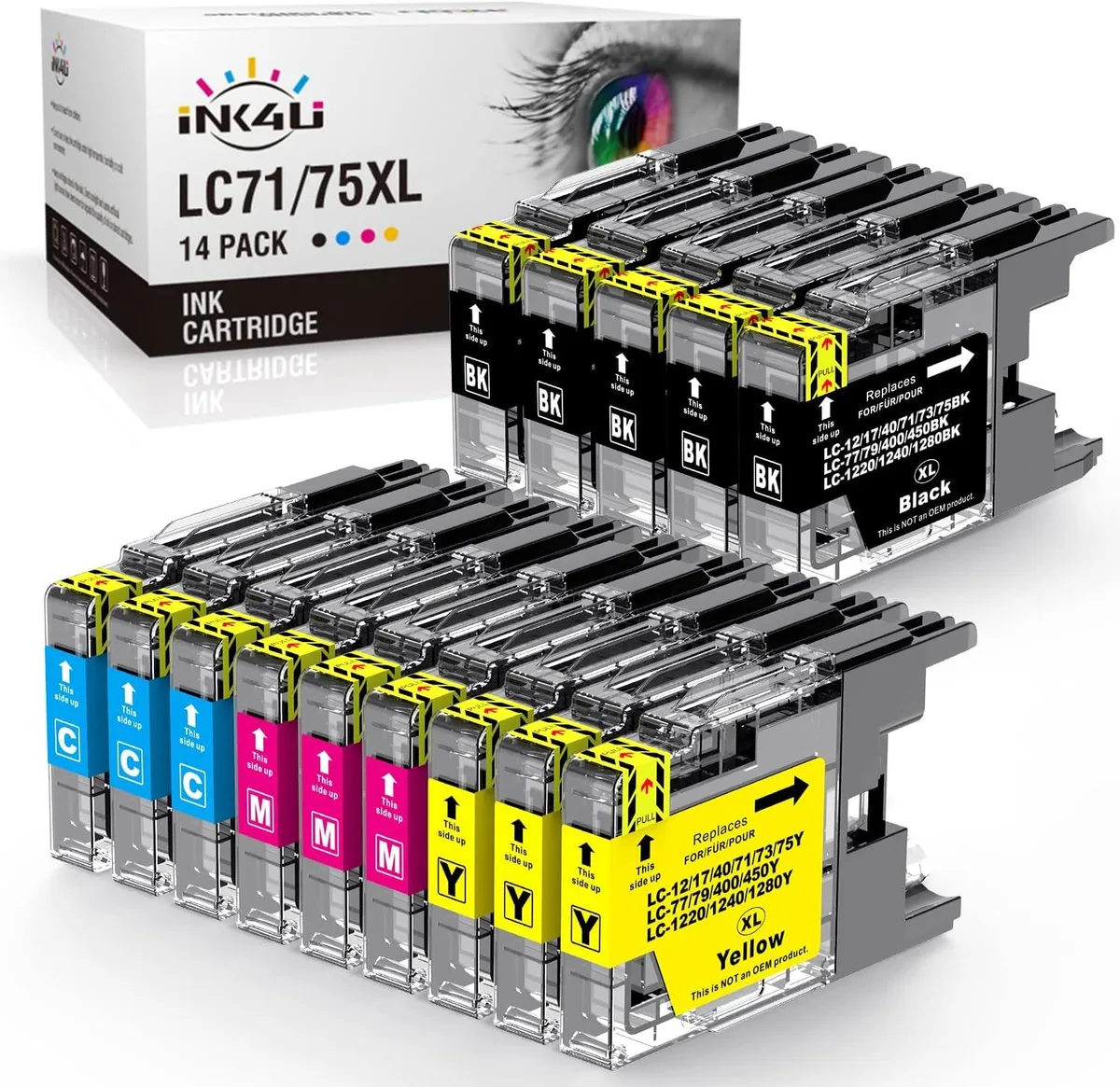 NuoTo NuoTo LC75 LC71 LC79 XL ink cartridge 14 pack — product photo