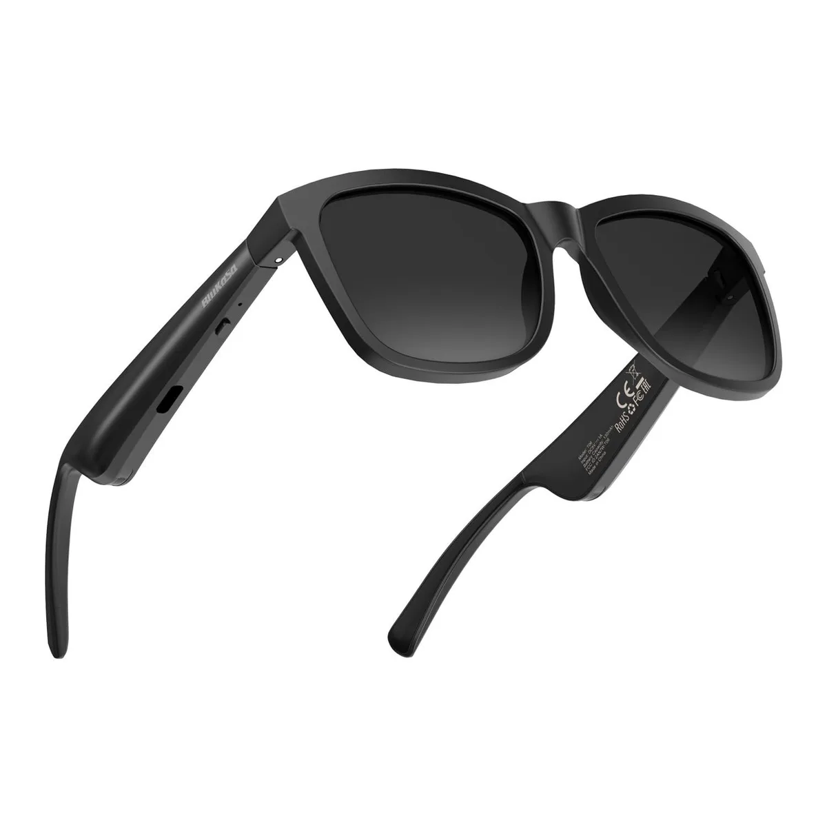  BluKaSa T06 Eyeglass Frame Brown Plastic 34g Bluetooth 5.3 — product photo
