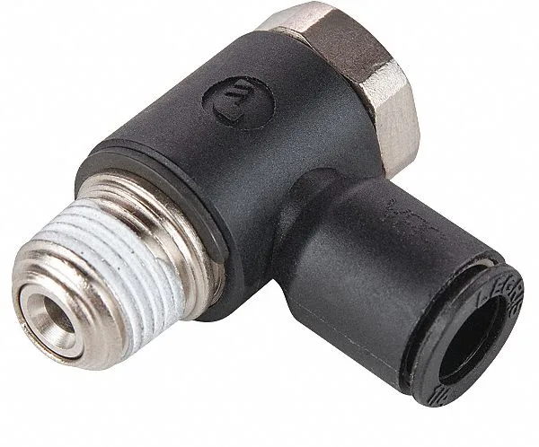 Legris 7015 56 11 flow control valve, push-to-connect and NPT ports, metal body