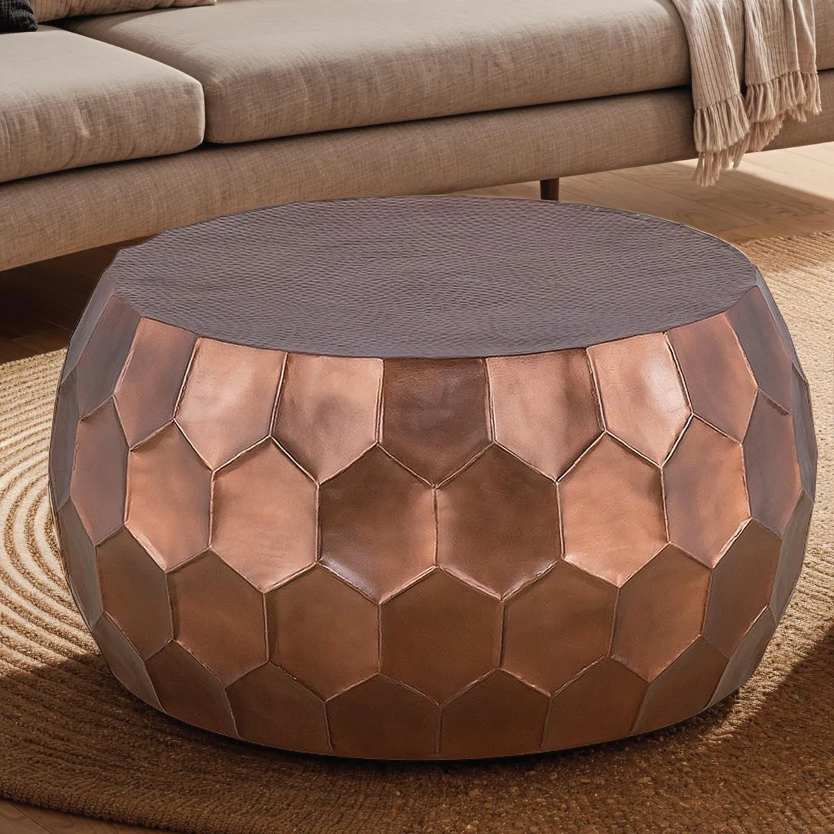 tuphen tuphen CT101 round occasional table copper 32" 16H — product photo