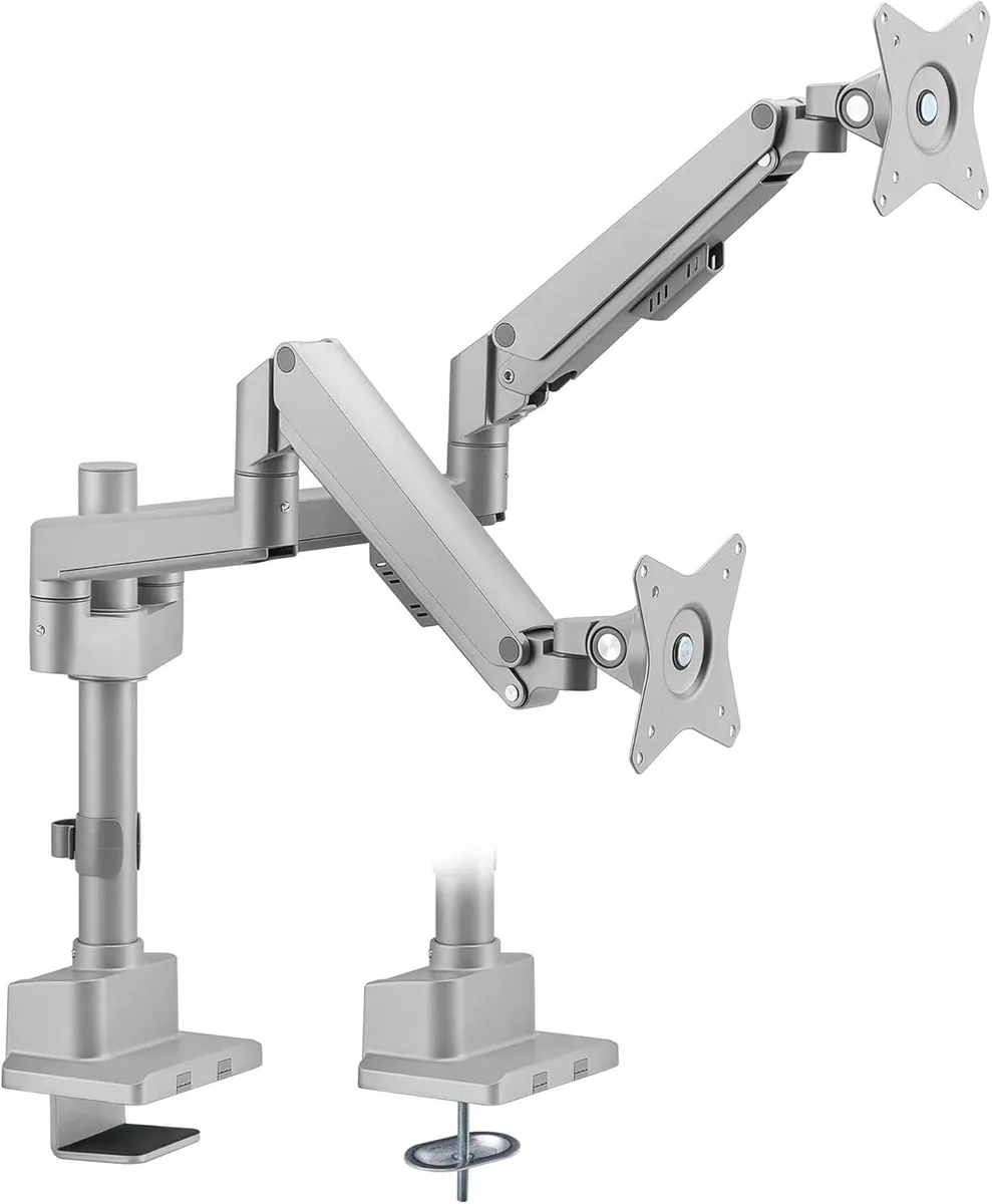PISKEKAT PISKEKAT Dual Monitor Mount Server Rack 32" VESA 75 100 Gas Spring 19.8lb — product photo