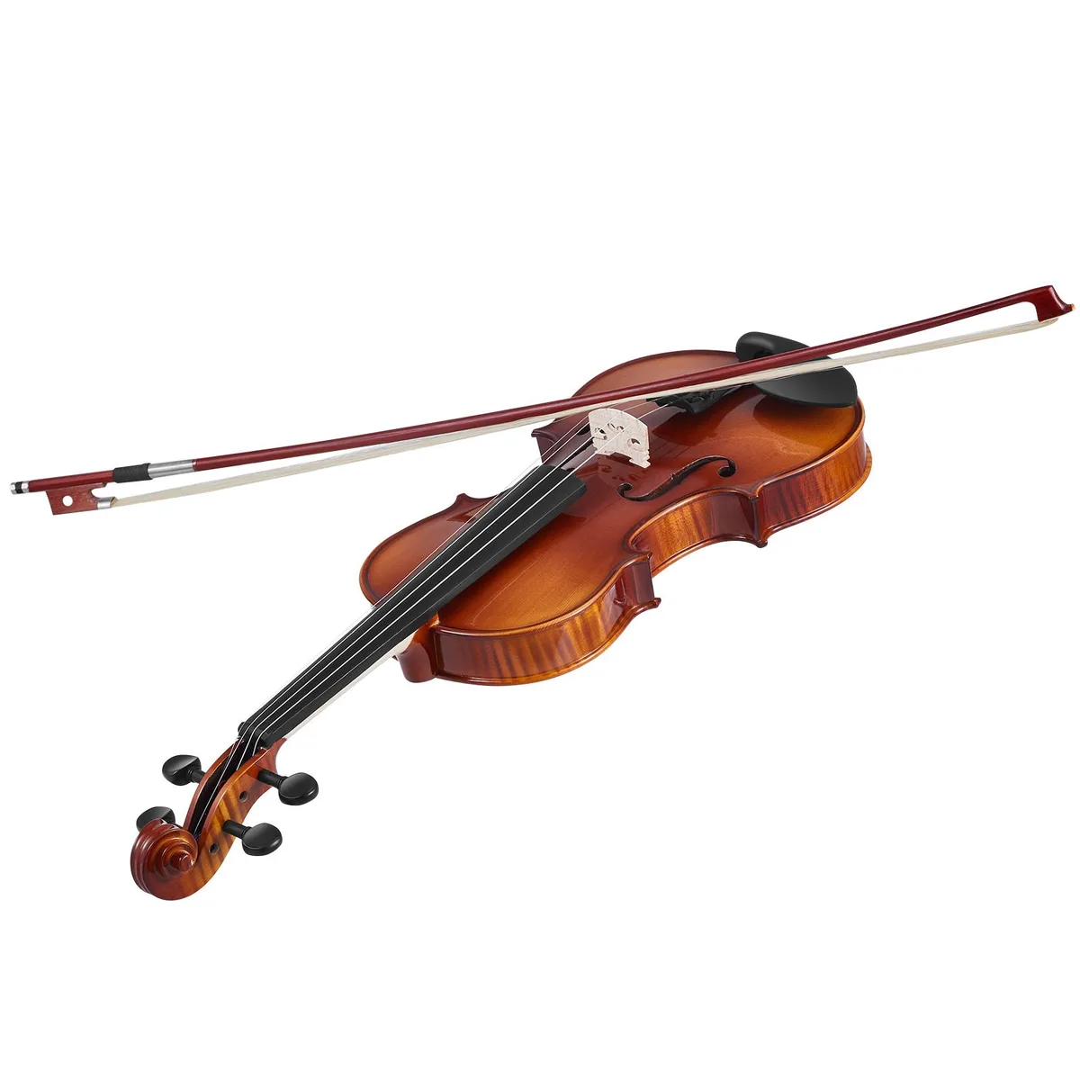 VEVOR VEVOR 4/4 Violin Set Gloss Brown Tiger Flame 355 mm — product photo