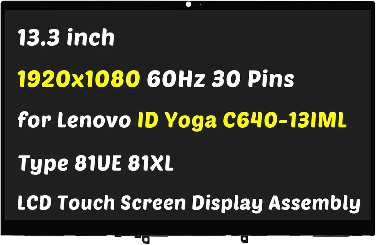 NUOLAISUN NUOLAISUN 13.3" 1920x1080 60Hz 30-pin touch laptop screen — product photo