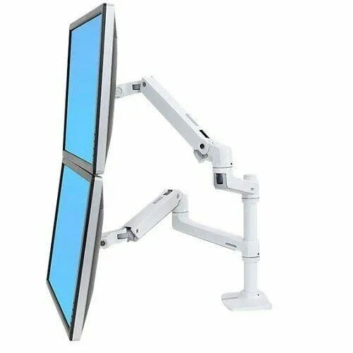Ergotron Ergotron 45-492-216 LX Dual Stacking Arm White 40 lb 24 VESA 75 100 install accessory — product photo