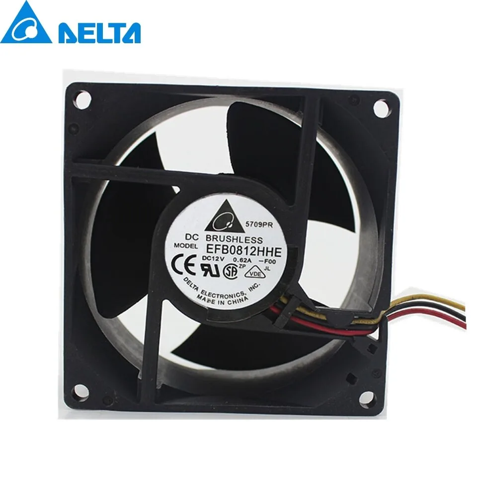 SXDOOL SXDOOL EFB0812HHE 80x80x38mm 12V 0.62A 4600RPM case fan — product photo