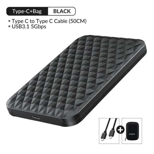 Hetai Tech Hetai Tech 2.5" Enclosure USB 3.1 Type-C to Type-C Bag — product photo