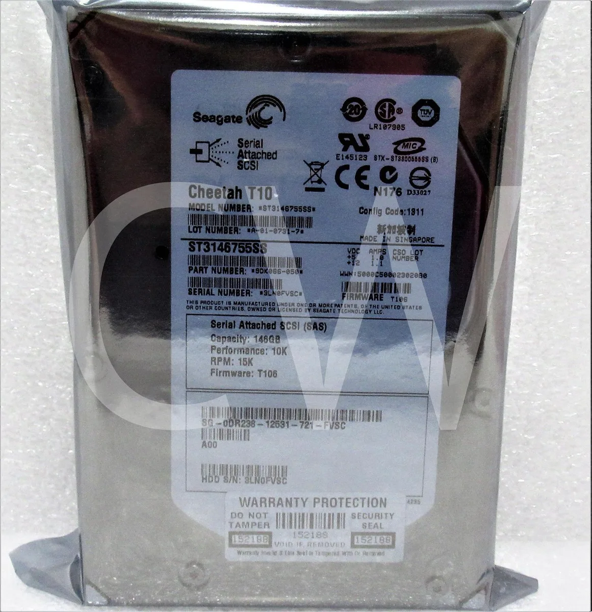 Seagate Seagate Cheetah T10 ST3146755SS 146GB 10000RPM 16MB 3.5" SAS internal hard drive — product photo