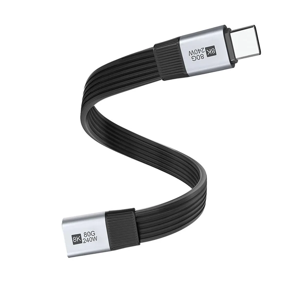 Fervit Fervit USB 5.0 Flat Slim FPC 80Gbps 240W 20cm Extension Cable — product photo