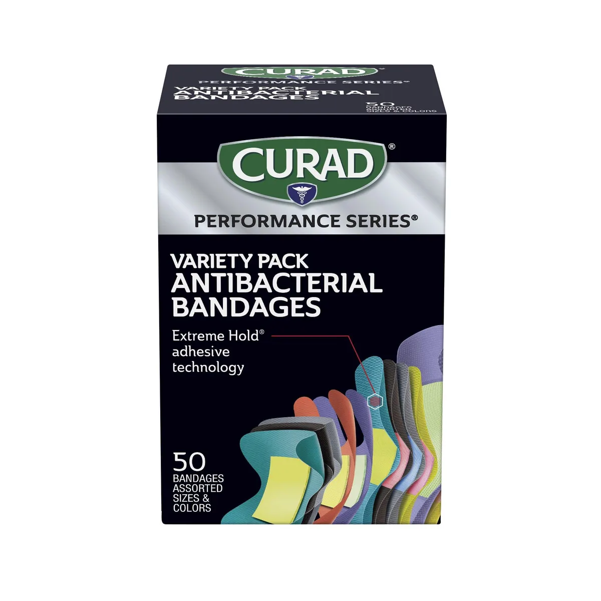  Medline CURIM1850 Performance Series Antibacterial Bandages Extreme Hold 50 Count — product photo