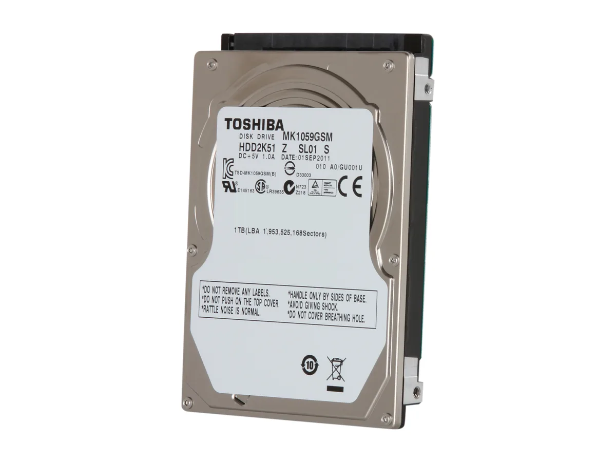 Toshiba Toshiba MK1059GSM 1TB 5400 RPM 8MB Cache SATA 3.0Gb/s 2.5" laptop hard drive — product photo
