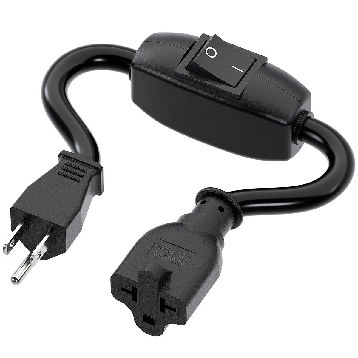  Plugrand WA-003 12AWG 20A Switch Extension Cord 32CM — product photo