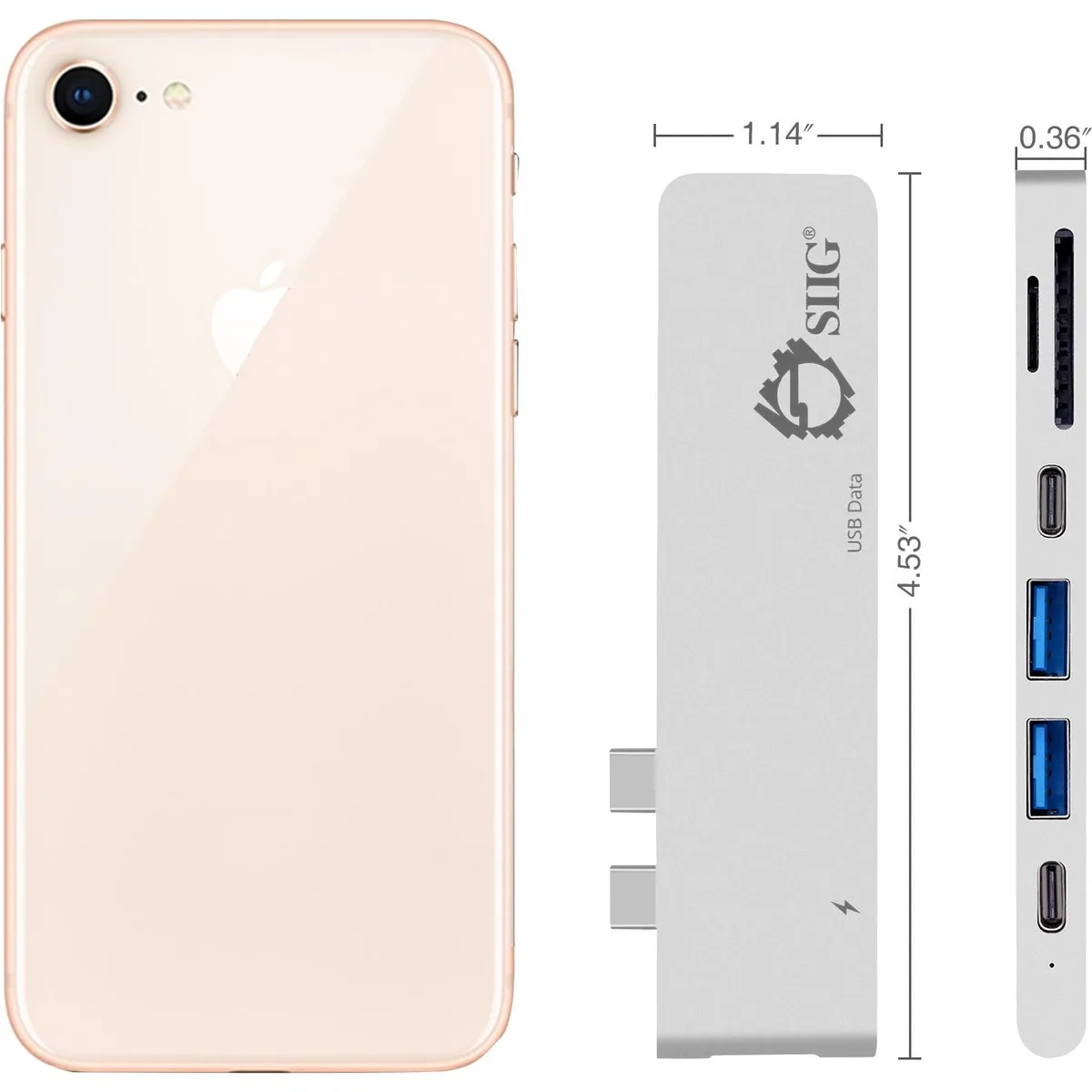 SIIG, Inc SIIG, Inc JU-TB0412-S1 Thunderbolt 3 card reader — product photo