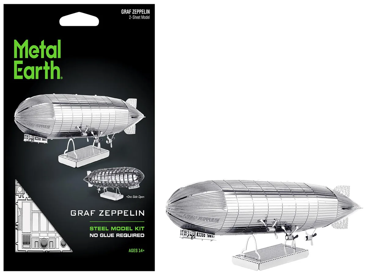 Metal Earth Metal Earth Graf Zeppelin Airship Moderate Difficulty Steel Model Kit hobby collectible — product photo