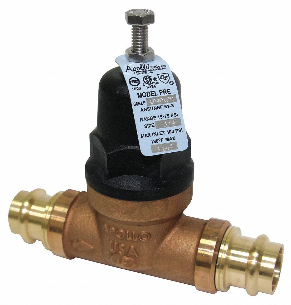 Apollo Apollo 36ELF10401PR Water Pressure Reducing Valve 3/4 In 15-75 psi — product photo