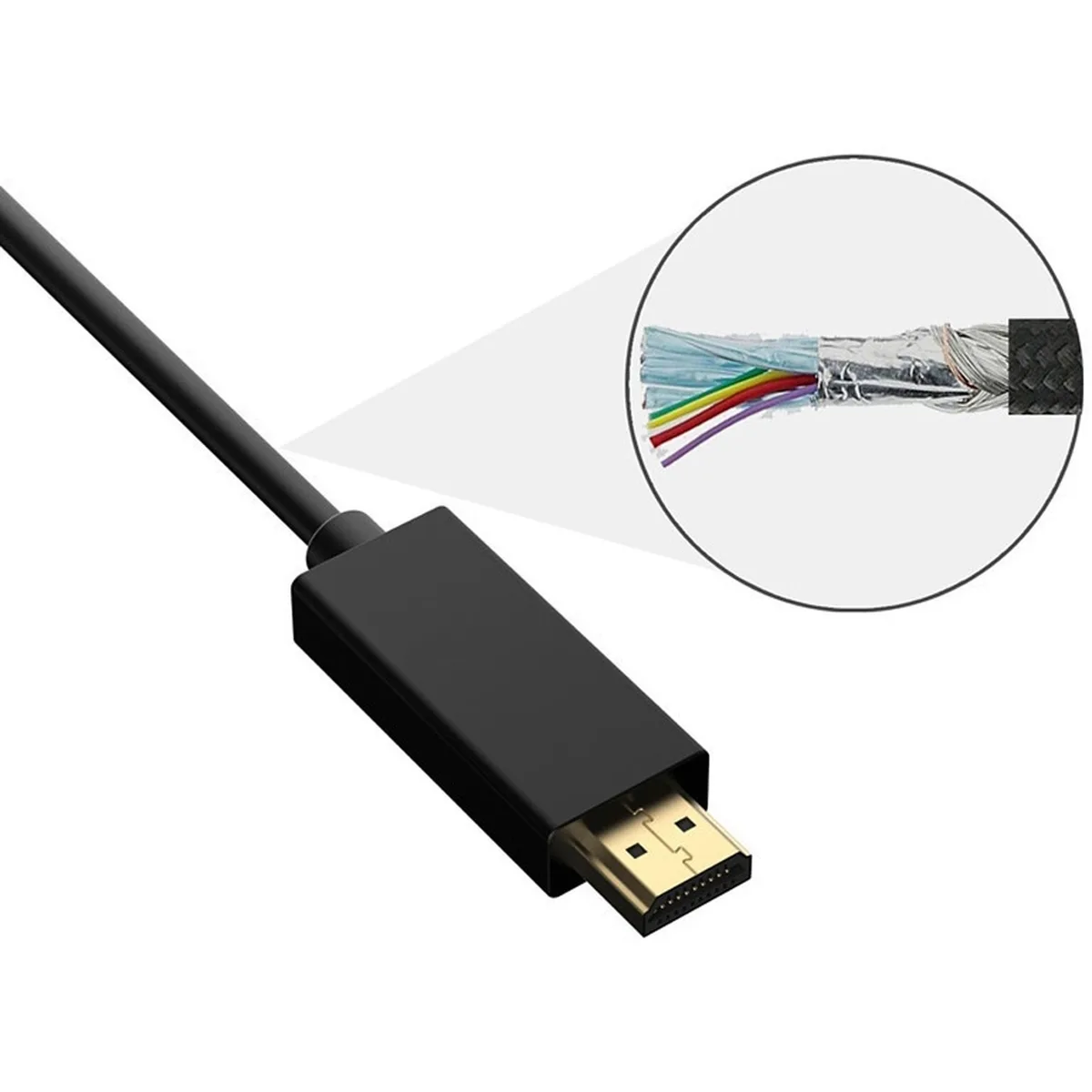 4XEM 4XEM 4XDPHDMI3FT4K DisplayPort to HDMI cable 3ft 4K 60Hz — product photo