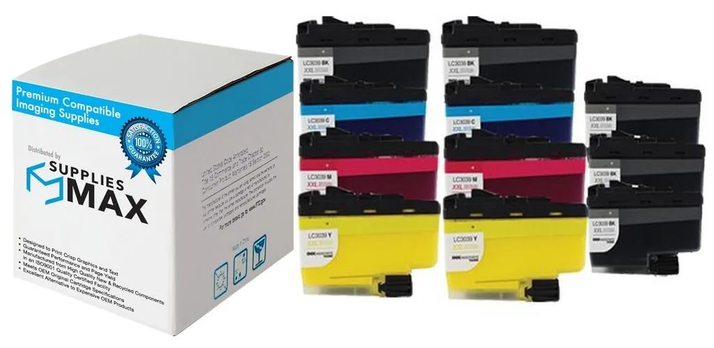 SuppliesMax SuppliesMax LC-3033-5BK2CMY Super High Yield Inkjet Combo Pack (5 BK / 2 C / 2 M / 2 Y) — product photo