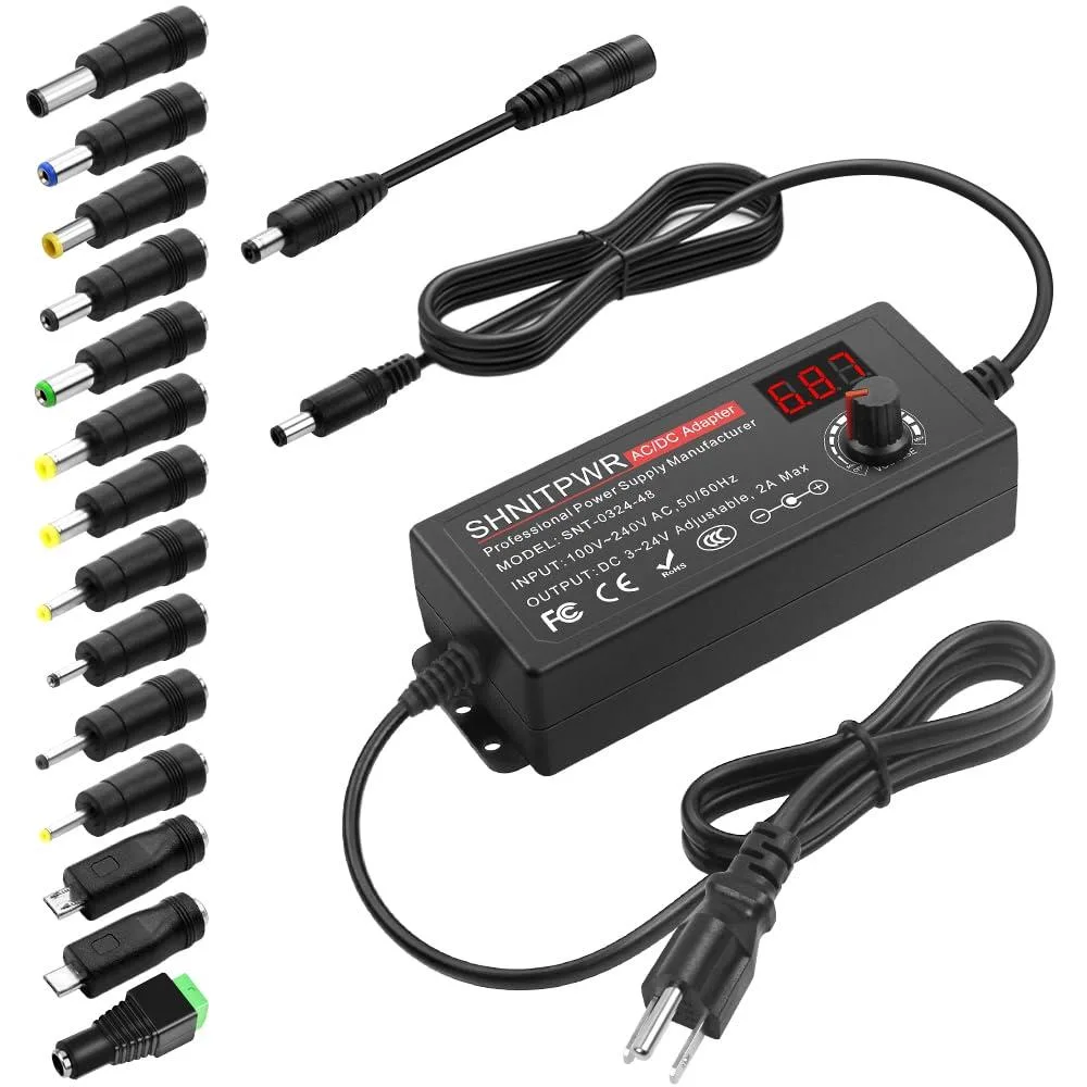  Dell SNT-0324-48 3-24V 2A 48W Universal Power Adapter with 14 Tips — product photo