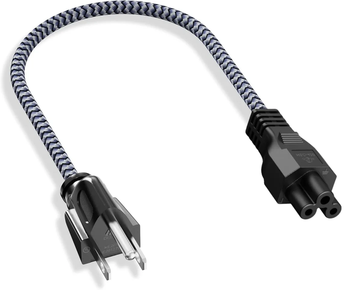  Goalfish E484264 0.3m Braided AC Power Cord C5 — product photo