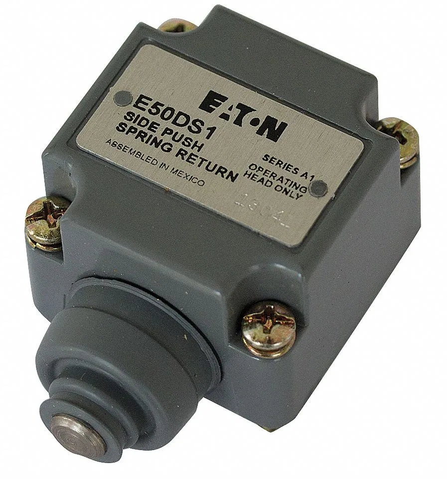 Eaton E50DS1 Cutler-Hammer limit switch head, side plunger, .06 in actuator, metal housing