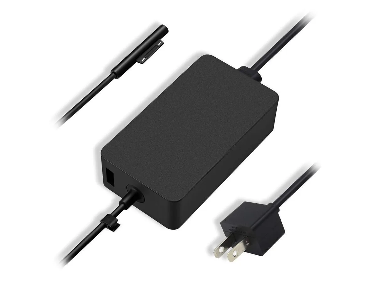BONAEVER BONAEVER Protection Case for Surface 65W Charger with USB Port and US Extension Cord — product photo
