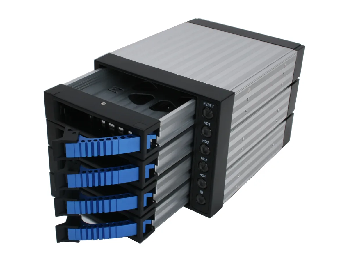 iStarUSA Inc. iStarUSA Inc. BPU-340-SA- BLUE 3x5.25" to 4x3.5" SATA 2.0 Hot-Swap Backplane Raid Cage server accessory — product photo