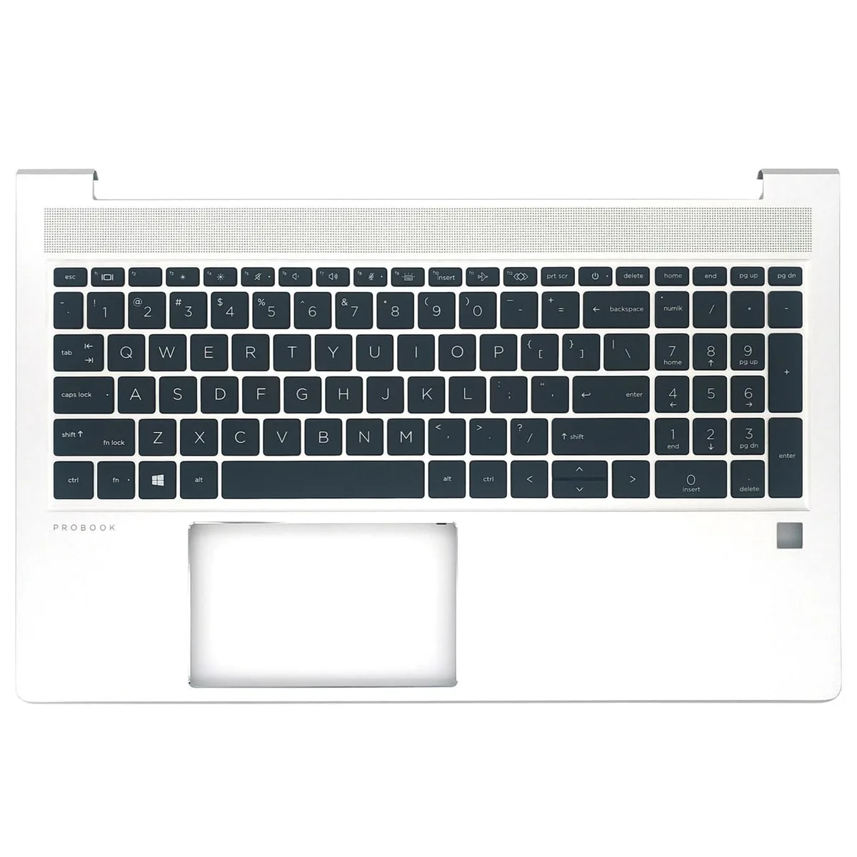 Avantalk Avantalk N43874-001 Upper Case Palmrest with Backlit Keyboard for HP Probook 450 455 G10 Silver US Layout — product photo