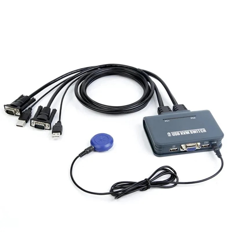 YINGHUA YINGHUA 2-Port VGA DVI HDMI KVM Switch 4K 30Hz VGA Controller — product photo