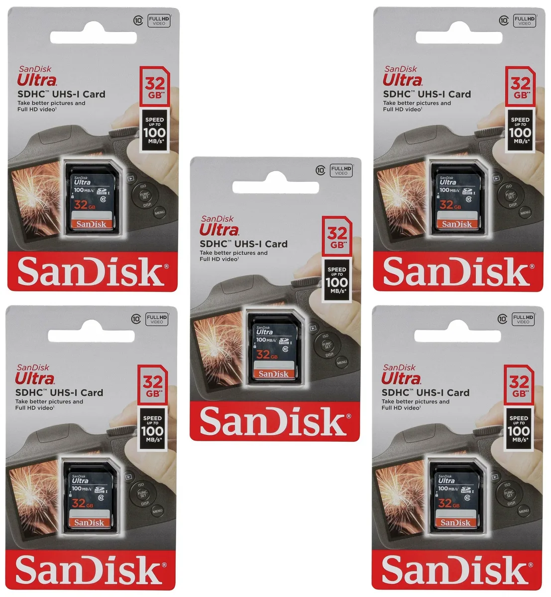 SanDisk SanDisk Ultra 32GB SDHC Class 10 5-pack — product photo