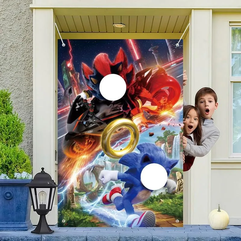 InBoxxarty InBoxxarty Sonic Face Photo Backdrop 59''x39' — product photo