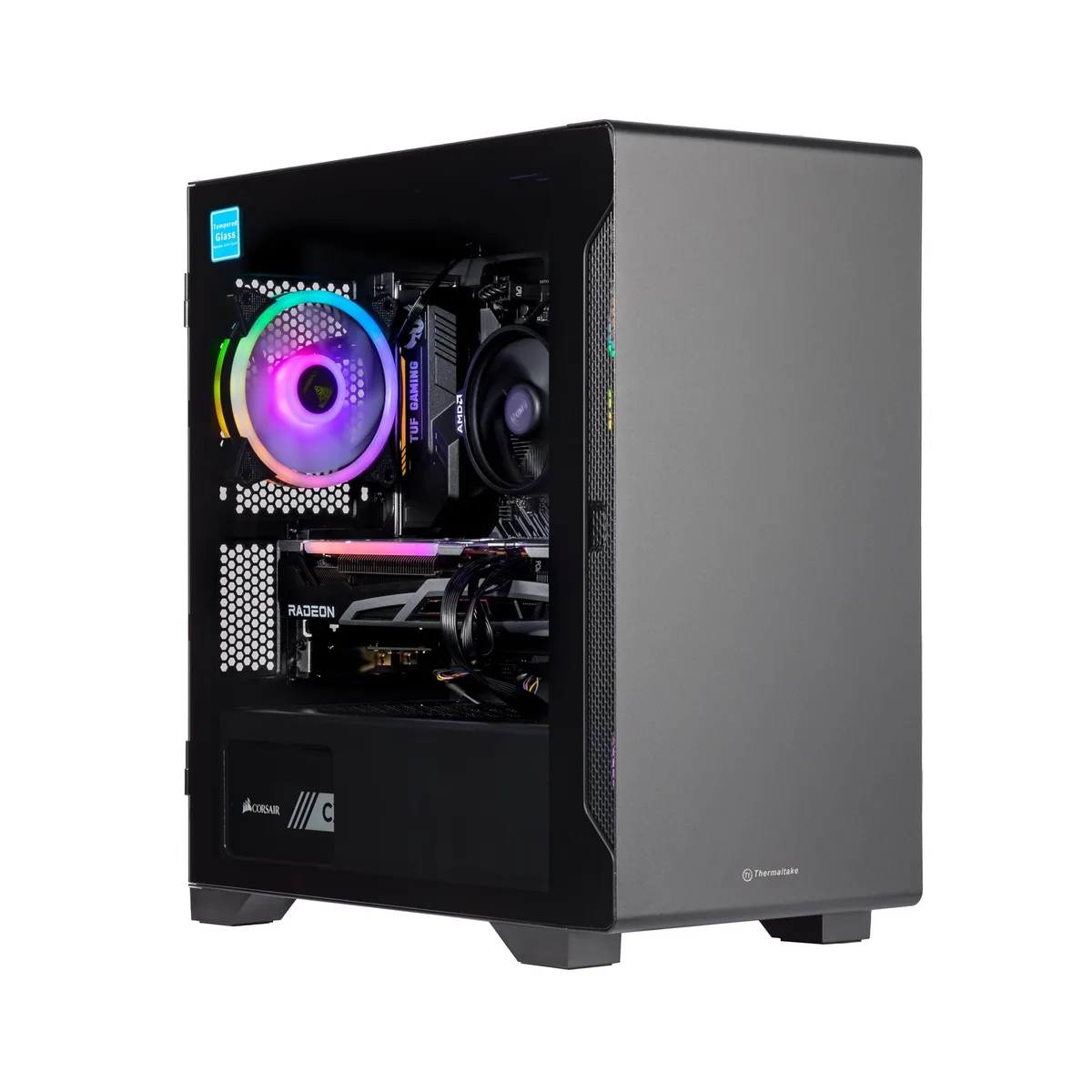Velztorm Velztorm Erebix gaming PC Ryzen 3 3100 Radeon RX 9070 XT 32GB DDR4 2TB PCIe SSD 750W WiFi 4 — product photo