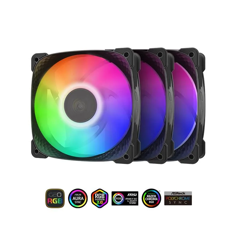 Geometric Future Geometric Future Squama 3805 ARGB PWM 120×38mm 3-pack — product photo