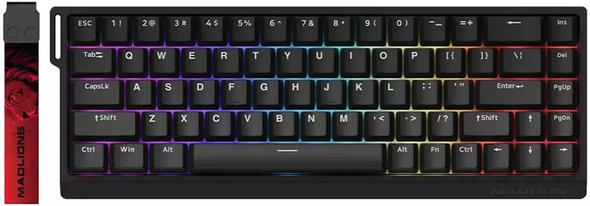 Vszerda Vszerda MAD 68 HE RGB 60% Wired Magnetic Switch Gaming Keyboard 8000 Hz Polling Rate 0.125ms Latency Black — product photo