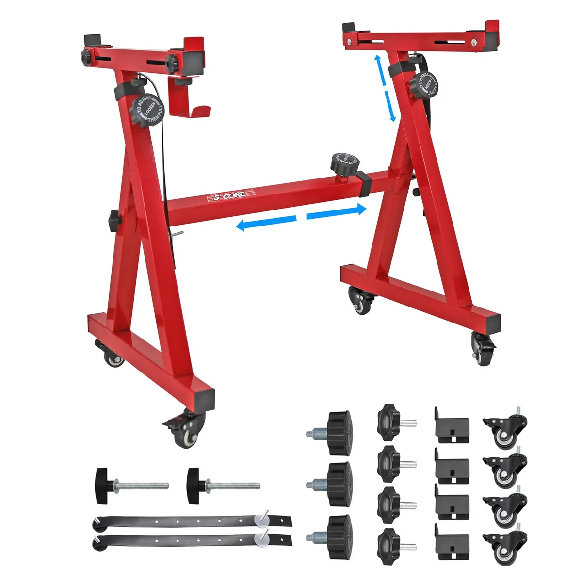 5 Core 5 Core KS Z1 RED HD WHLS Z-Style Keyboard Stand Red 330lb Wheels — product photo