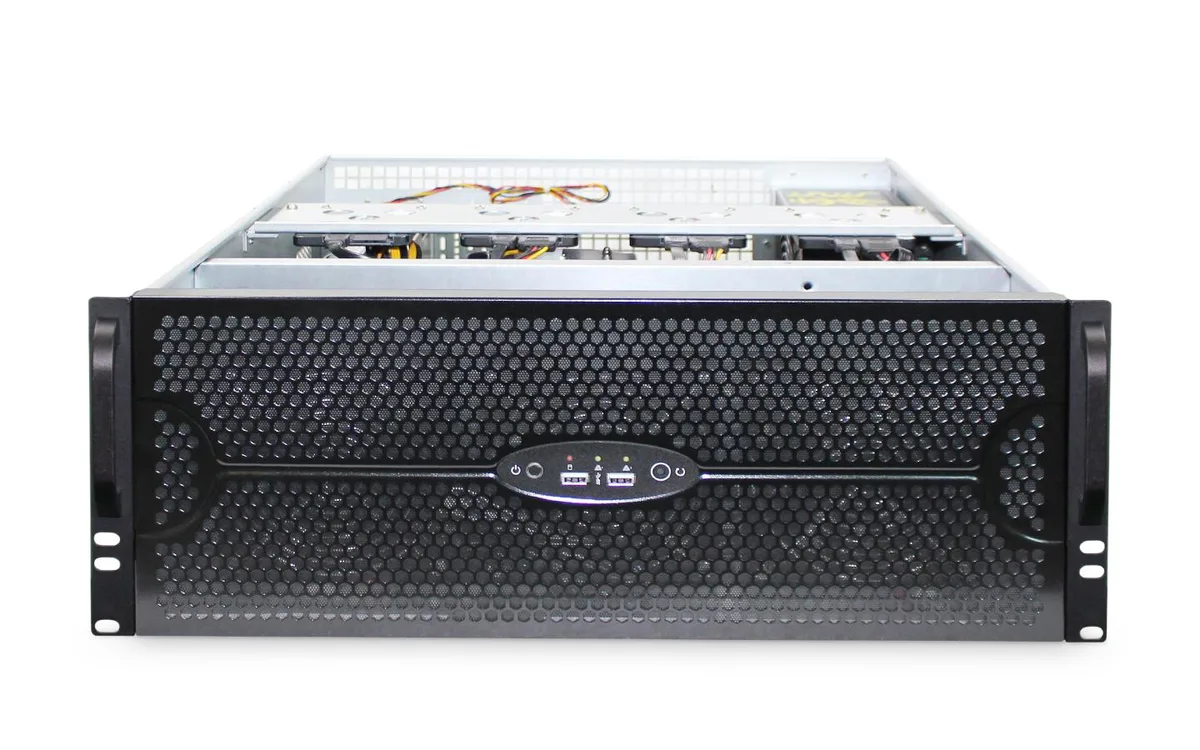 HOTCFWQ HOTCFWQ 4U Server Chassis 438x480x177mm 1.0mm SGCC Steel 4x U.2 Bays 3x120mm Fans CRPS PSU 11 PCI Slots — product photo
