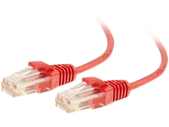 Cables To Go Cables To Go 01169 Cat6 Slim Ethernet Cable 10 ft Red 28AWG — product photo