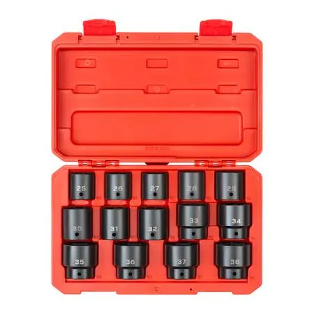 TEKTON TEKTON 92325 1/2 Inch Drive 6-Point Impact Socket Set 14-Piece 25-38 mm — product photo