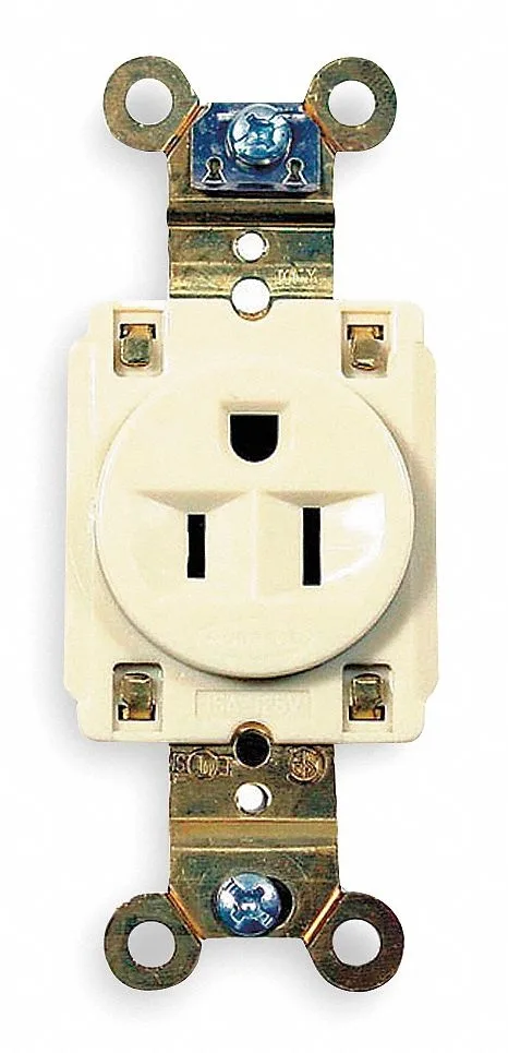Hubbell Incorporated Hubbell Incorporated HBL5261I Straight Blade Receptacle 5-15R 15 A Ivory — product photo