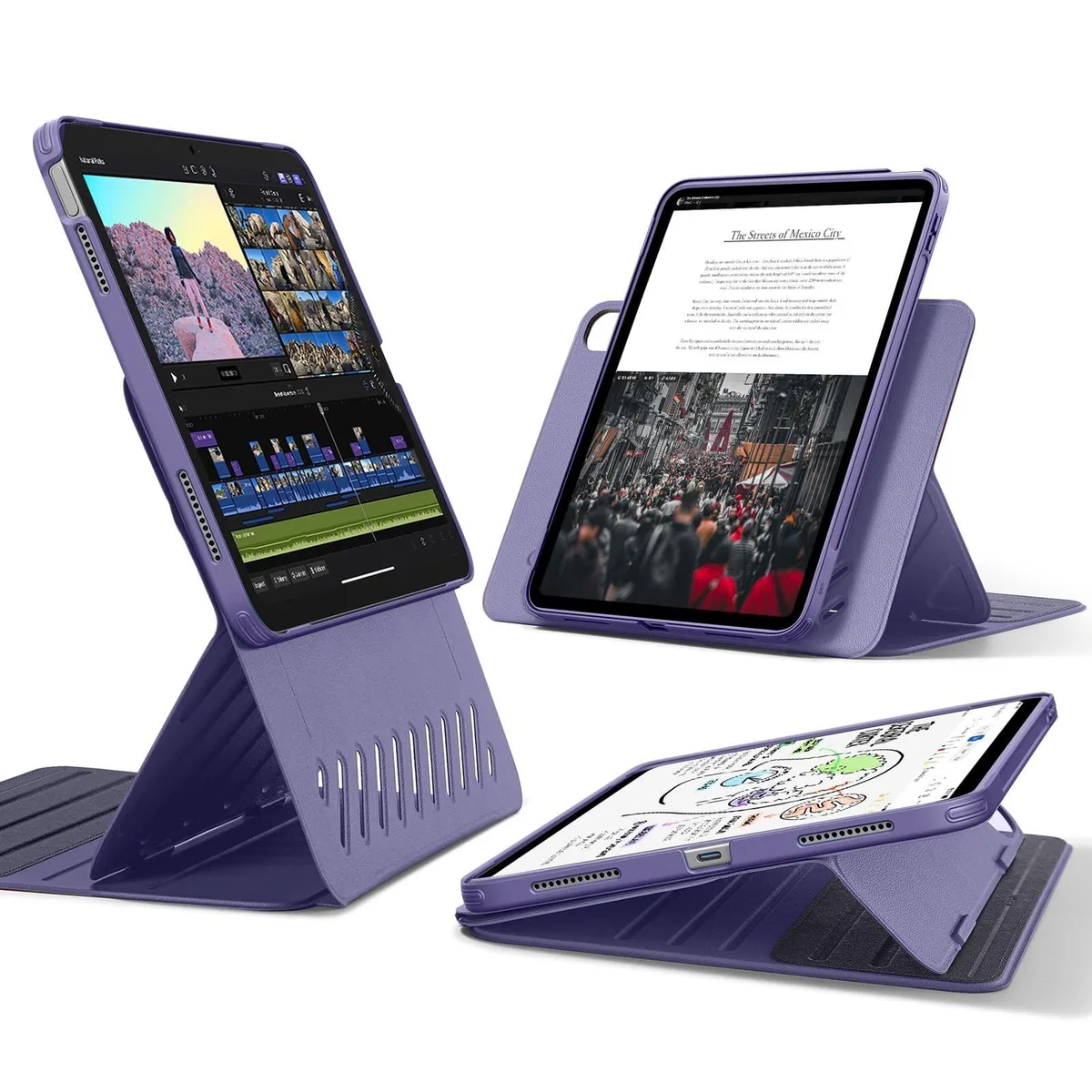BoYata BoYata 2 in 1 accessory for iPad 10th/11th Gen Purple — product photo