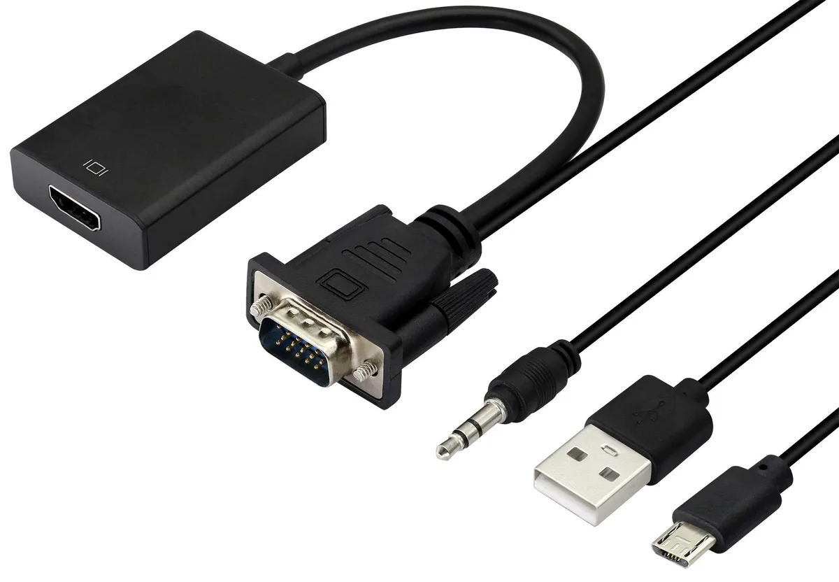 Vszerda Vszerda VGA to HDMI Converter Adapter 1080P Black — product photo