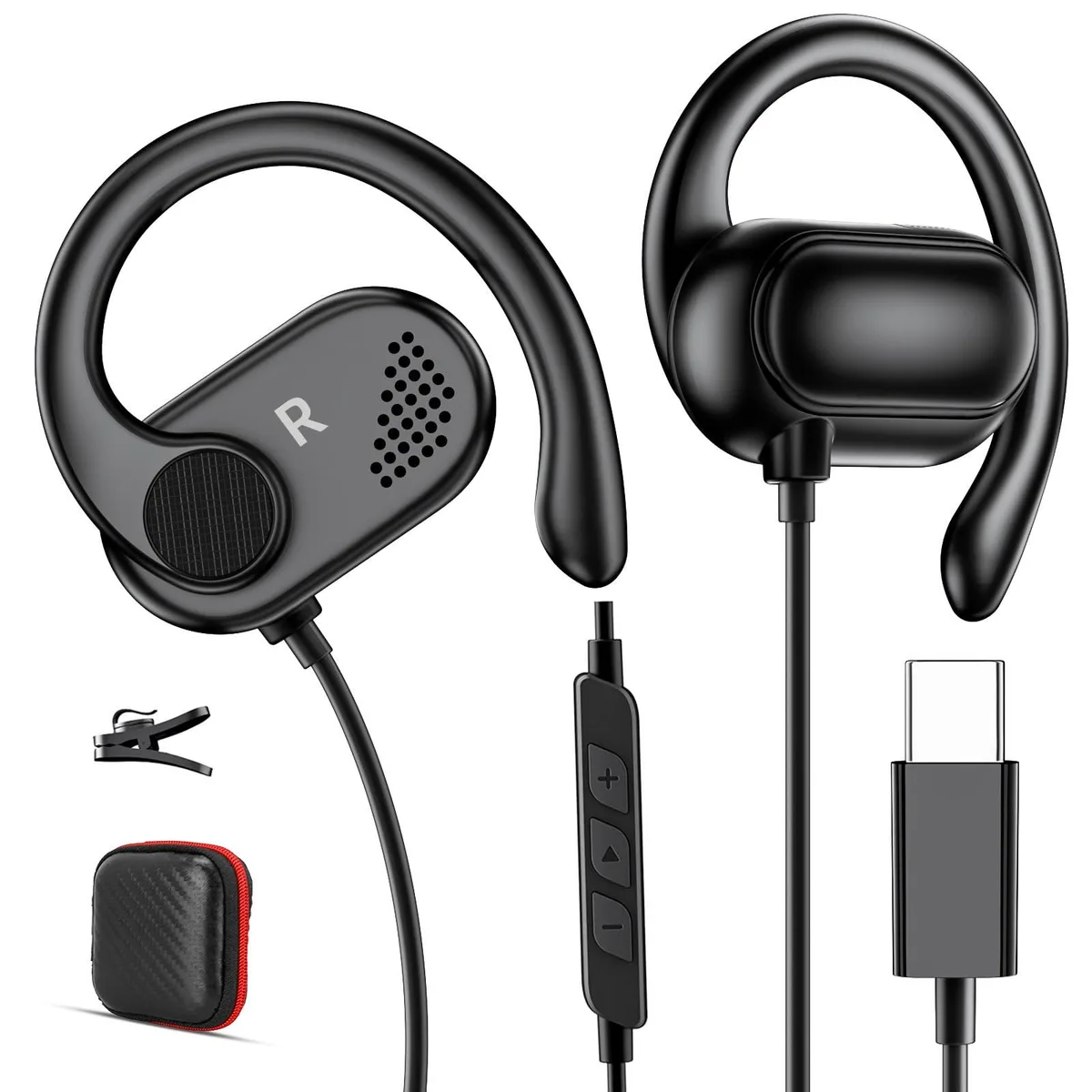 No Sew No Sew COOYA-739-US USB-C Open-Ear Headphones Black — product photo