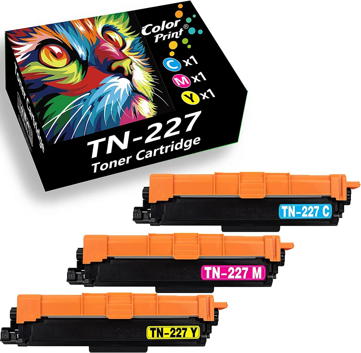 NuoTo NuoTo TN227 3-Pack Colour Toner Cartridges (Cyan, Magenta, Yellow) — product photo