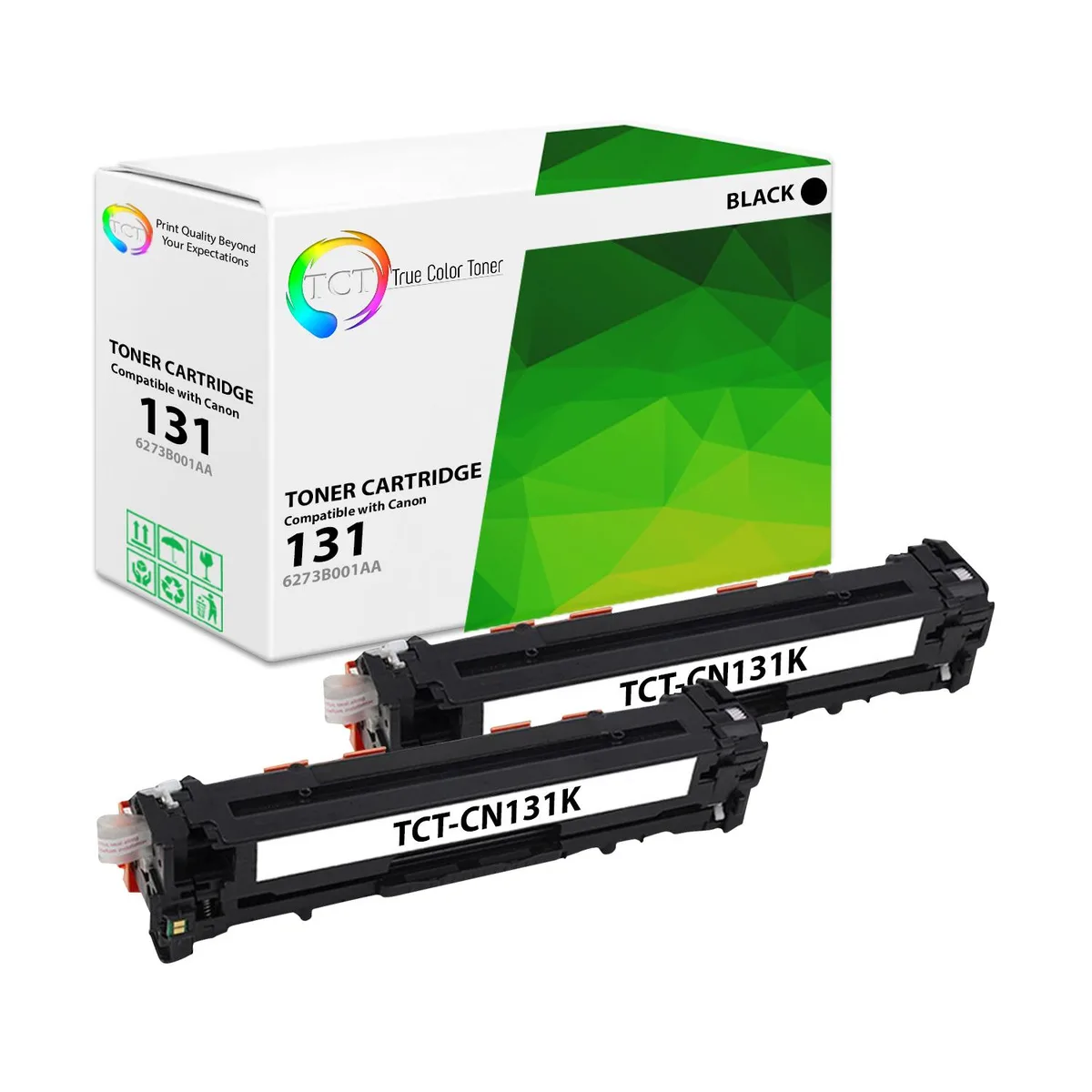 TCT TCT 131 Black Toner Cartridge 2 Pack 1600 Pages — product photo