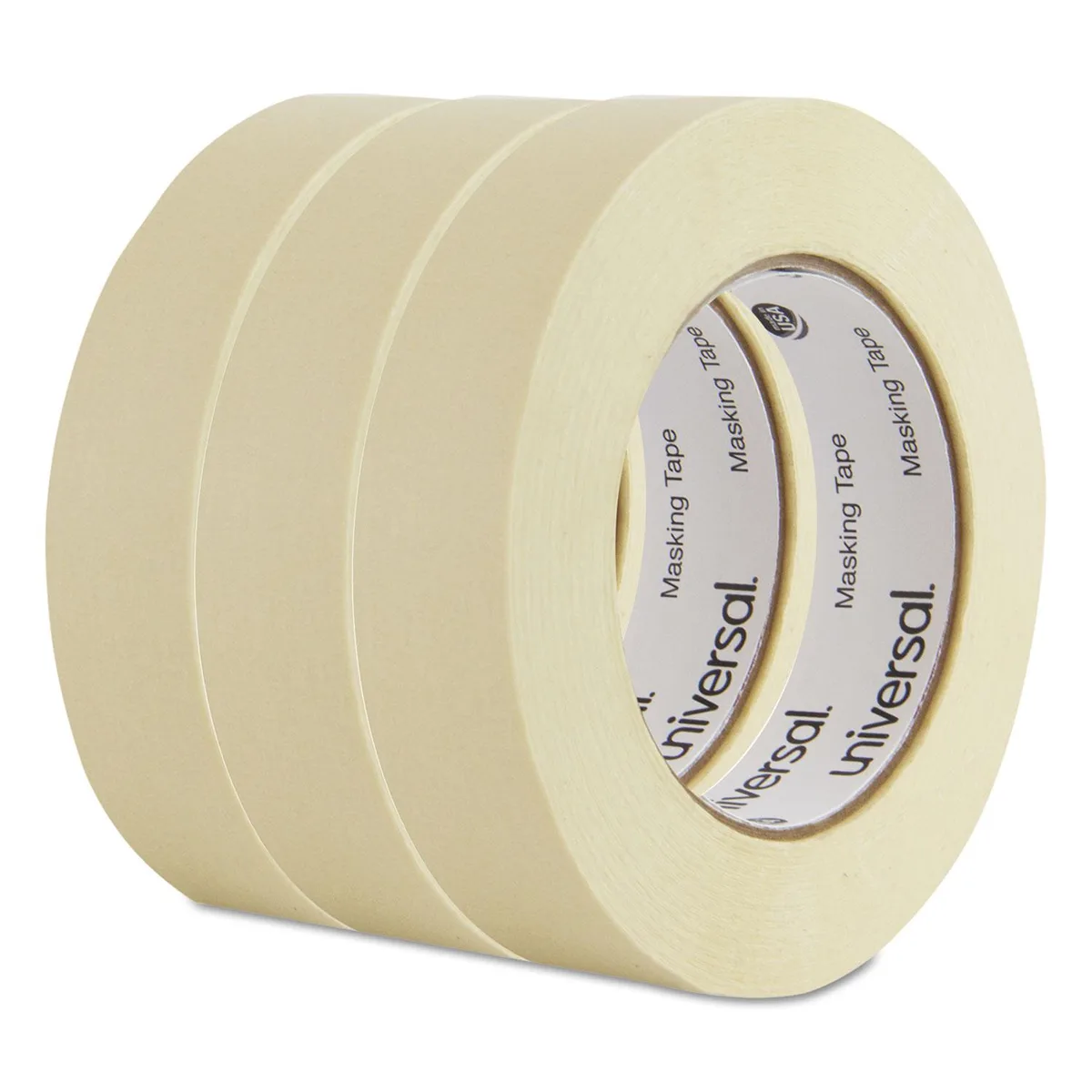 UNIVERSAL BATTERY UNIVERSAL BATTERY 51301 Masking Tape 24mm x 60yd 3" Core 3/Pack — product photo