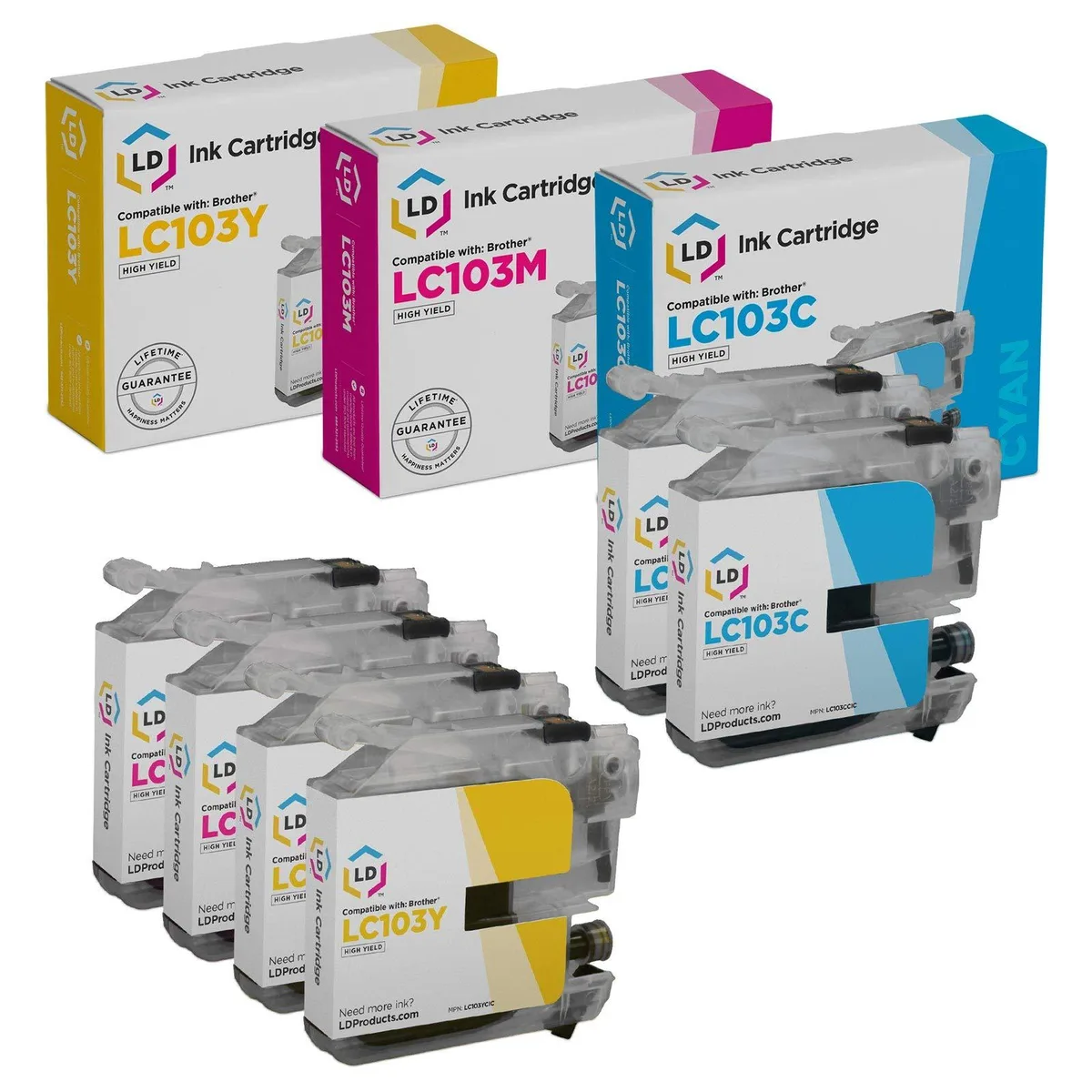 LD Products LD Products Compatible Ink Cartridge Replacement for Brother LC103 High Yield 6-Pack — product photo