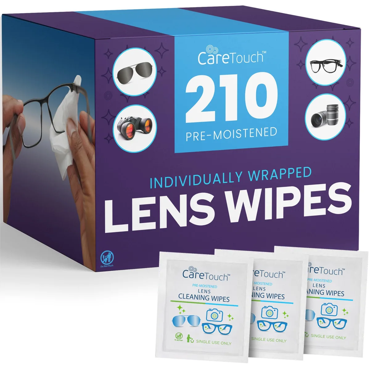  Care Touch Lens Wipes 210 Count Glass Care — product photo