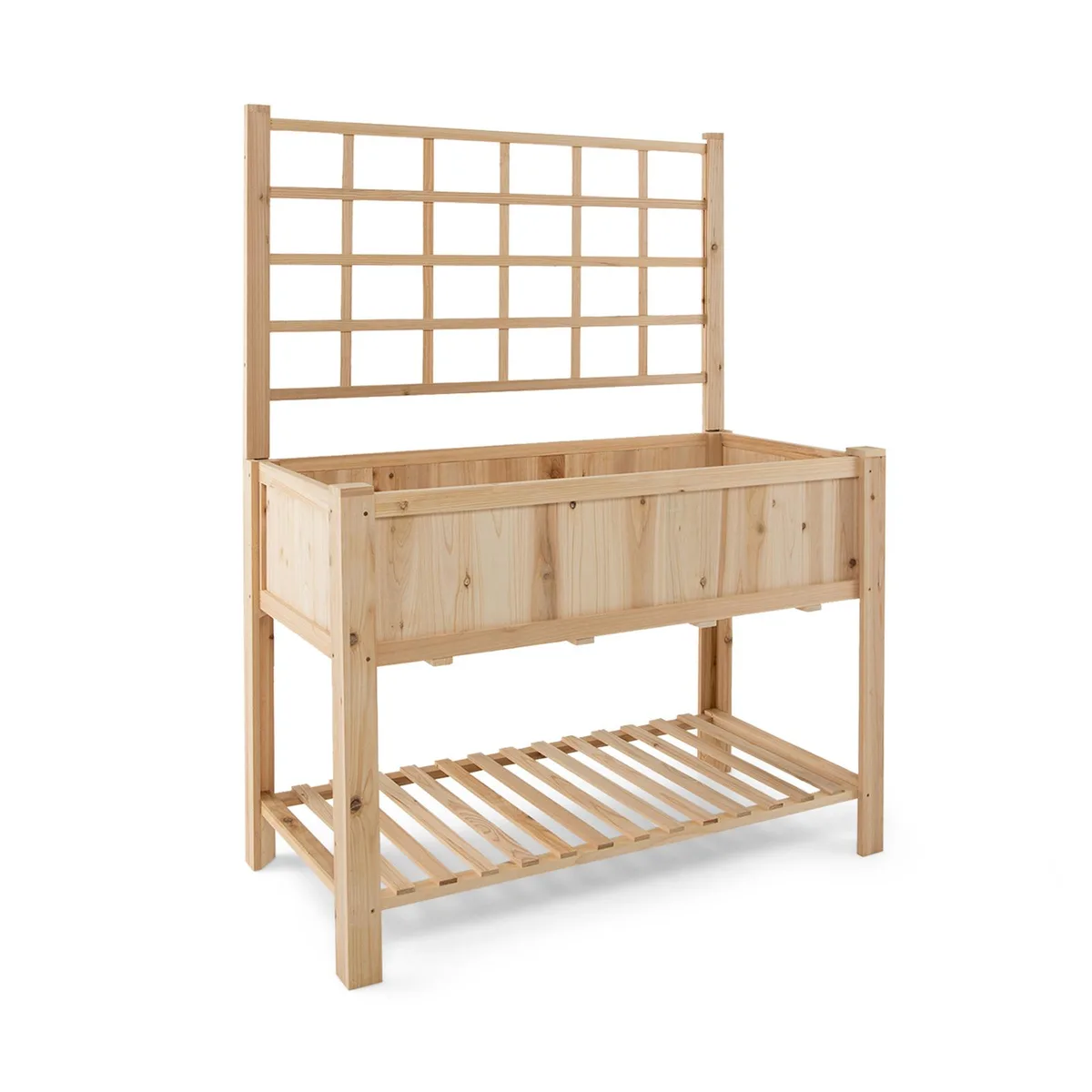 SlickBlue SlickBlue Raised Garden Bed Elevated Planter Box with Trellis 42x21x58in — product photo