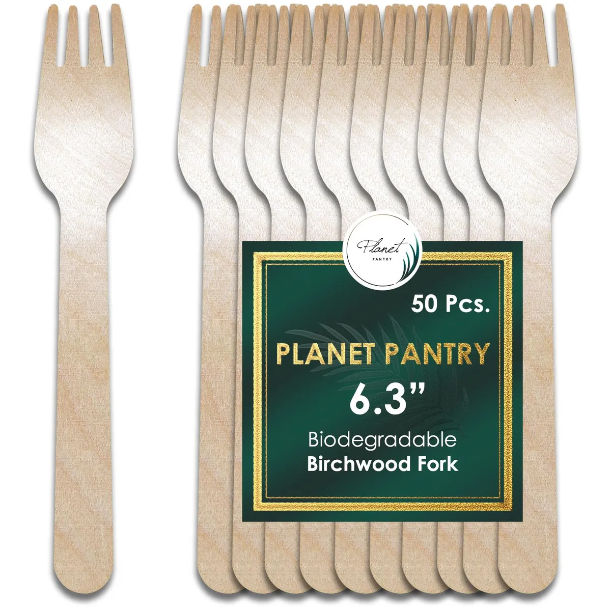 Planet Pantry Planet Pantry Disposable Birchwood Cutlery Fork 50 pcs party supply — product photo