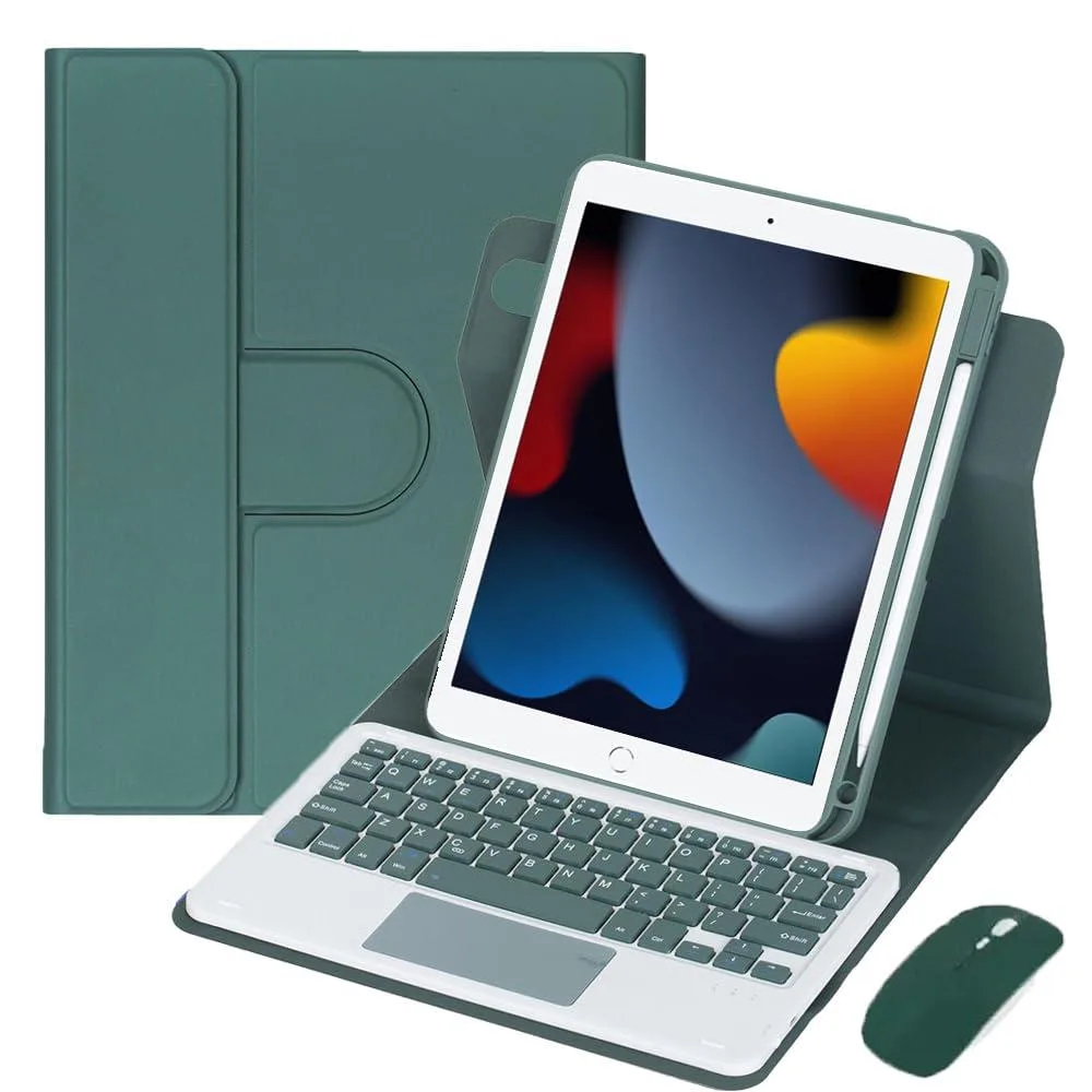 Timoom Timoom 10.2" iPad 7/8/9 Gen 360 Keyboard Case with Trackpad Green — product photo